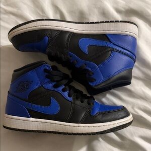 Nike Kids Black and Blue High-Top Sneakers